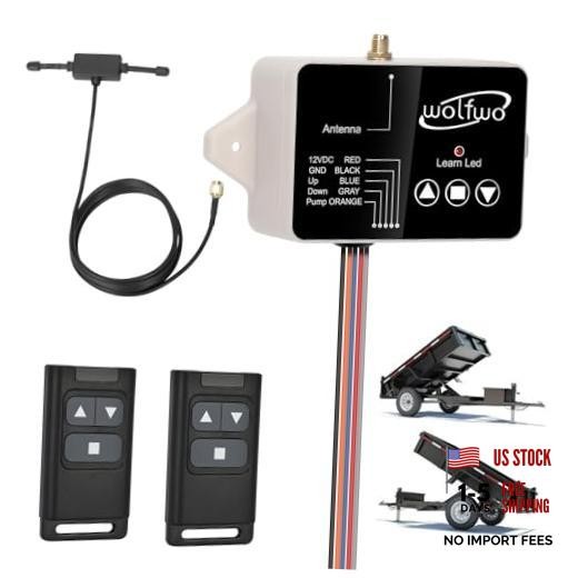 Dump Trailer Wireless Remote Controller, for 3-Wire/4-Wire 12V Hydraulic Dump