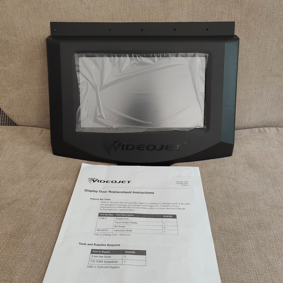 Videojet Spare Display Door for VJ 1580 Printer | Part Number 613615