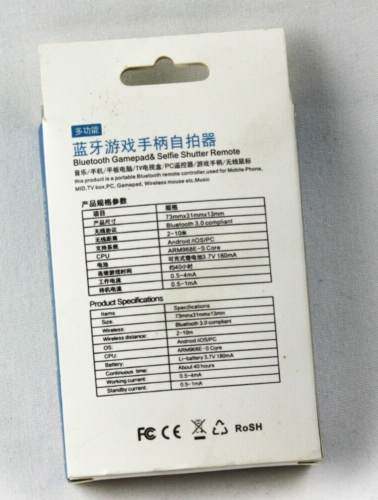 NEW BLUETOOTH GAMEPAD & SELFIE SHUTTER REMOTE