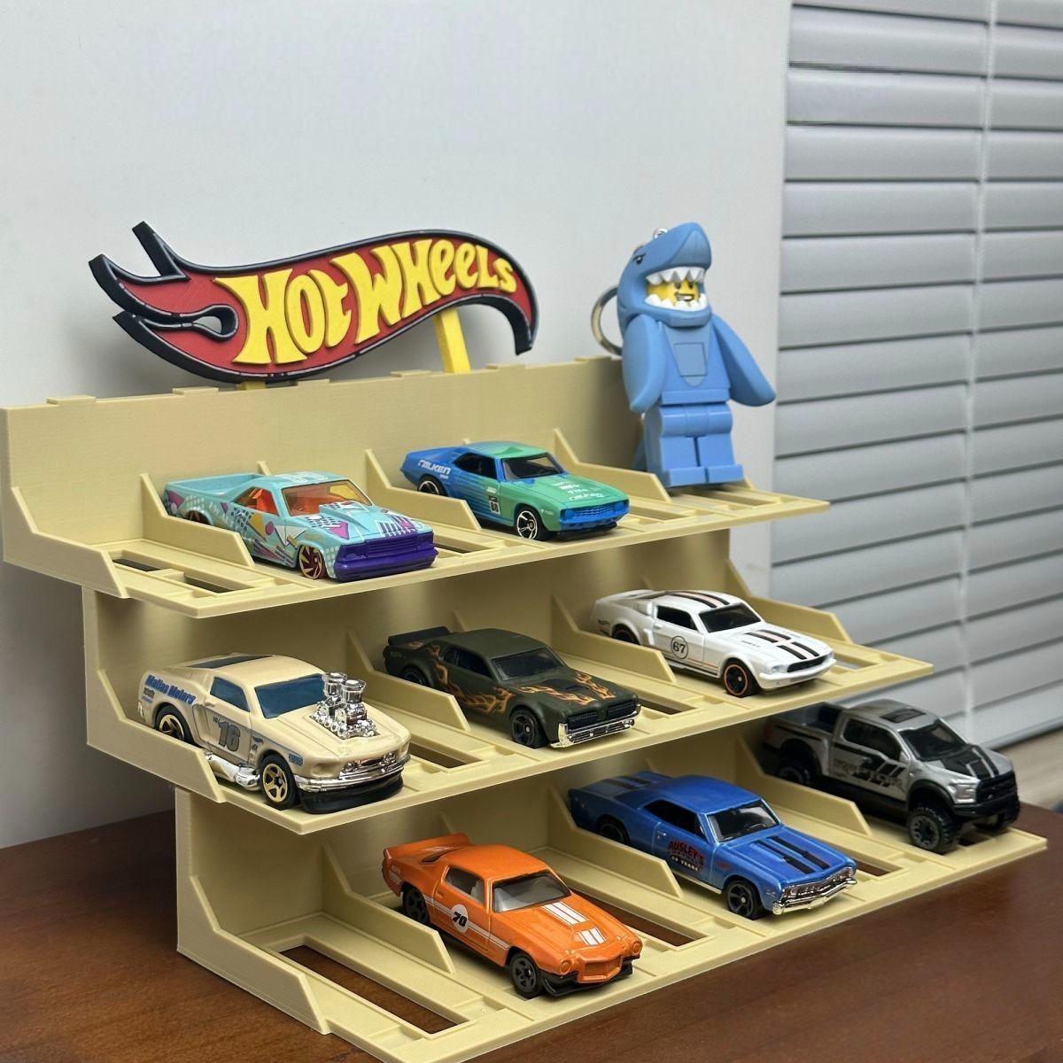 Hot Wheels Car Model Display Stand 3D Printed Custom Storage Rack 1:64 Scale