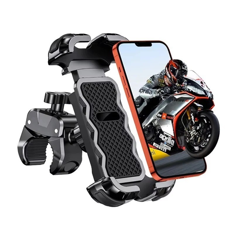 Motorcycle Phone Mount Auto Lock 100mph Military Anti-Shake Bike Phone Holder