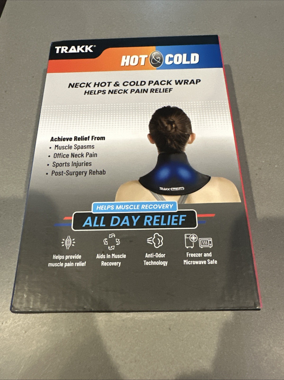 Hot & Cold Neck Wrap – Muscle & Pain Relief – New, Microwave & Freezer by Trakk
