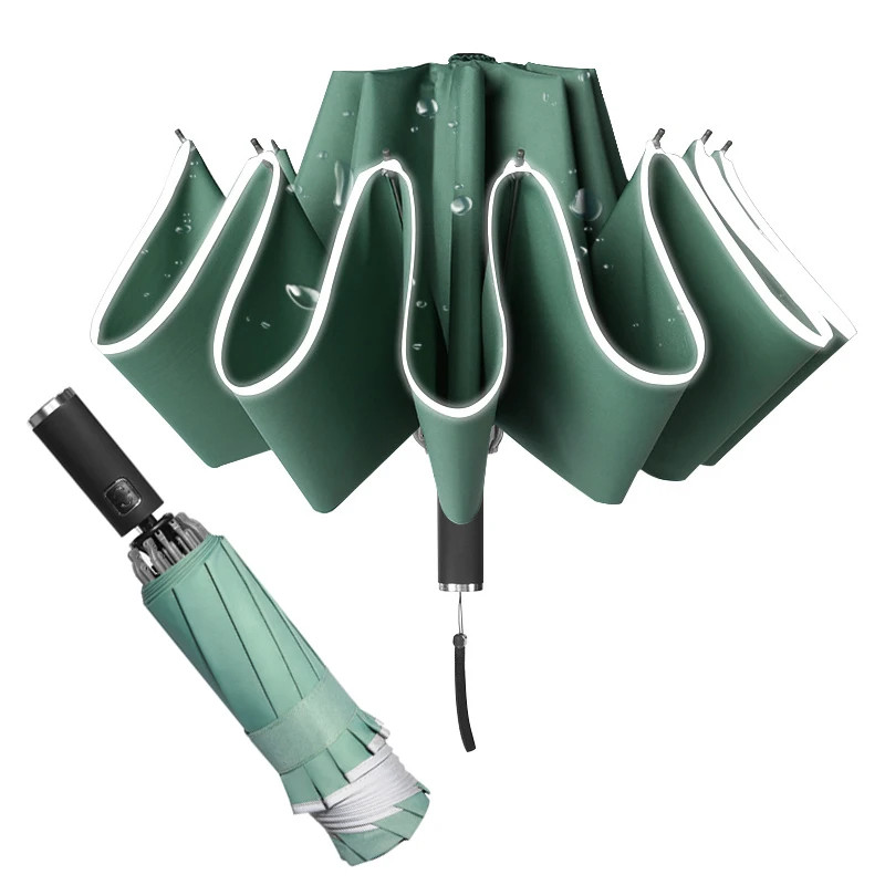 Automatic Folding Reverse Umbrellas for Men Women Travel Rain Umbrellas Windproo