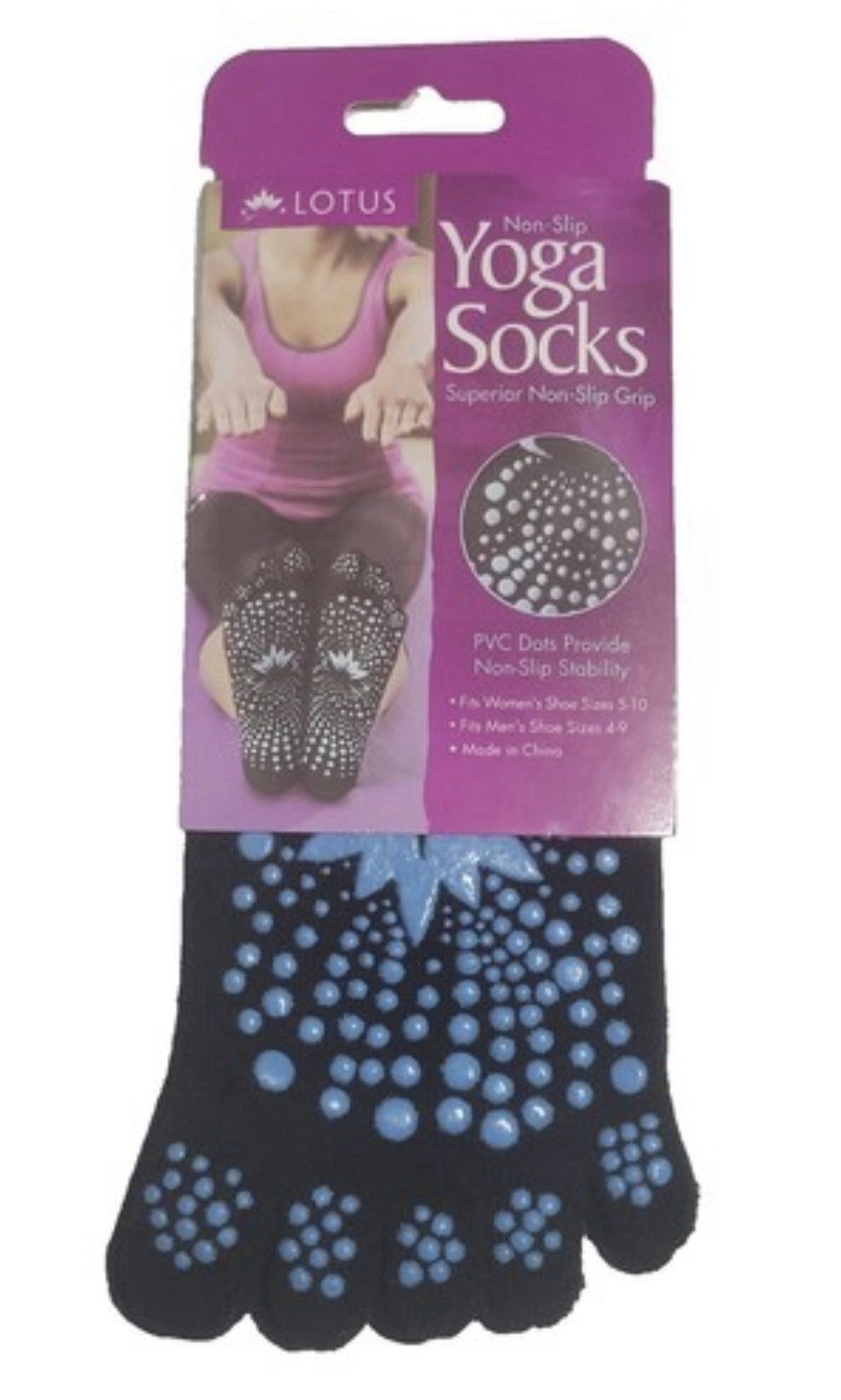 Lotus Yoga Socks Non Slip Unisex Women 5-10 Men 4-9 BRAND NEW