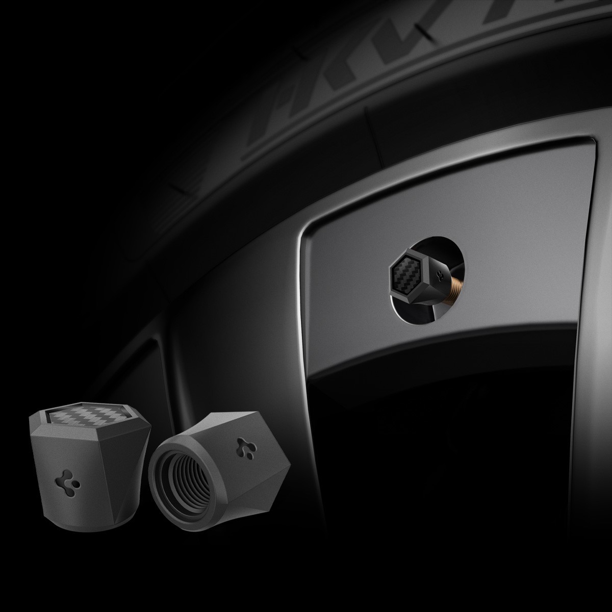 For Universal Car | Spigen VS100 Universal Tire Valve Stem Cap
