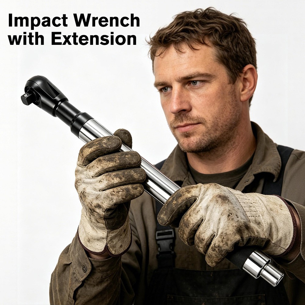 1/2" Offset Extension Wrench, Impact Ratchet Extender for Electric Drill Tools