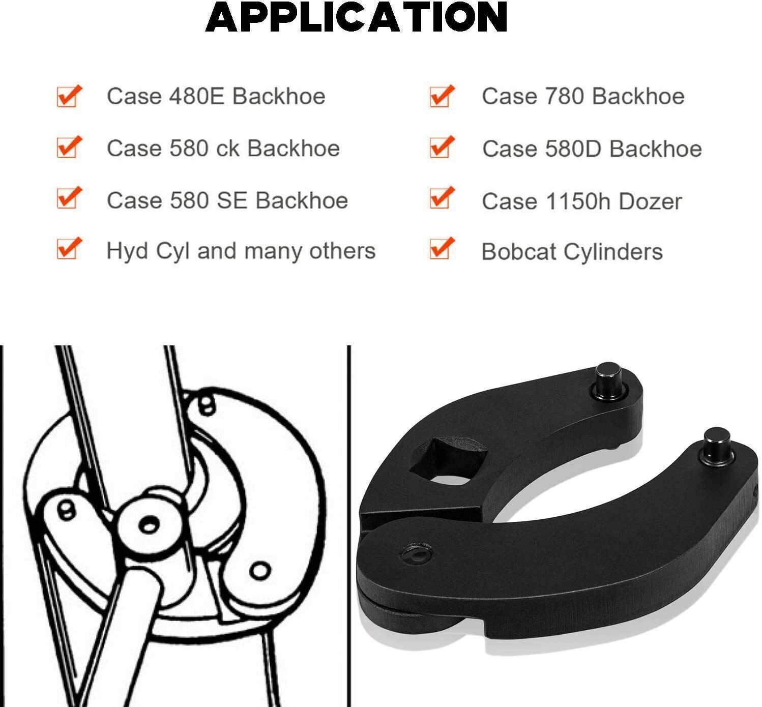 1266 Adjustable Gland Nut Wrench For Case 480E/580/580D/580SE/580 ck/180 Backhoe