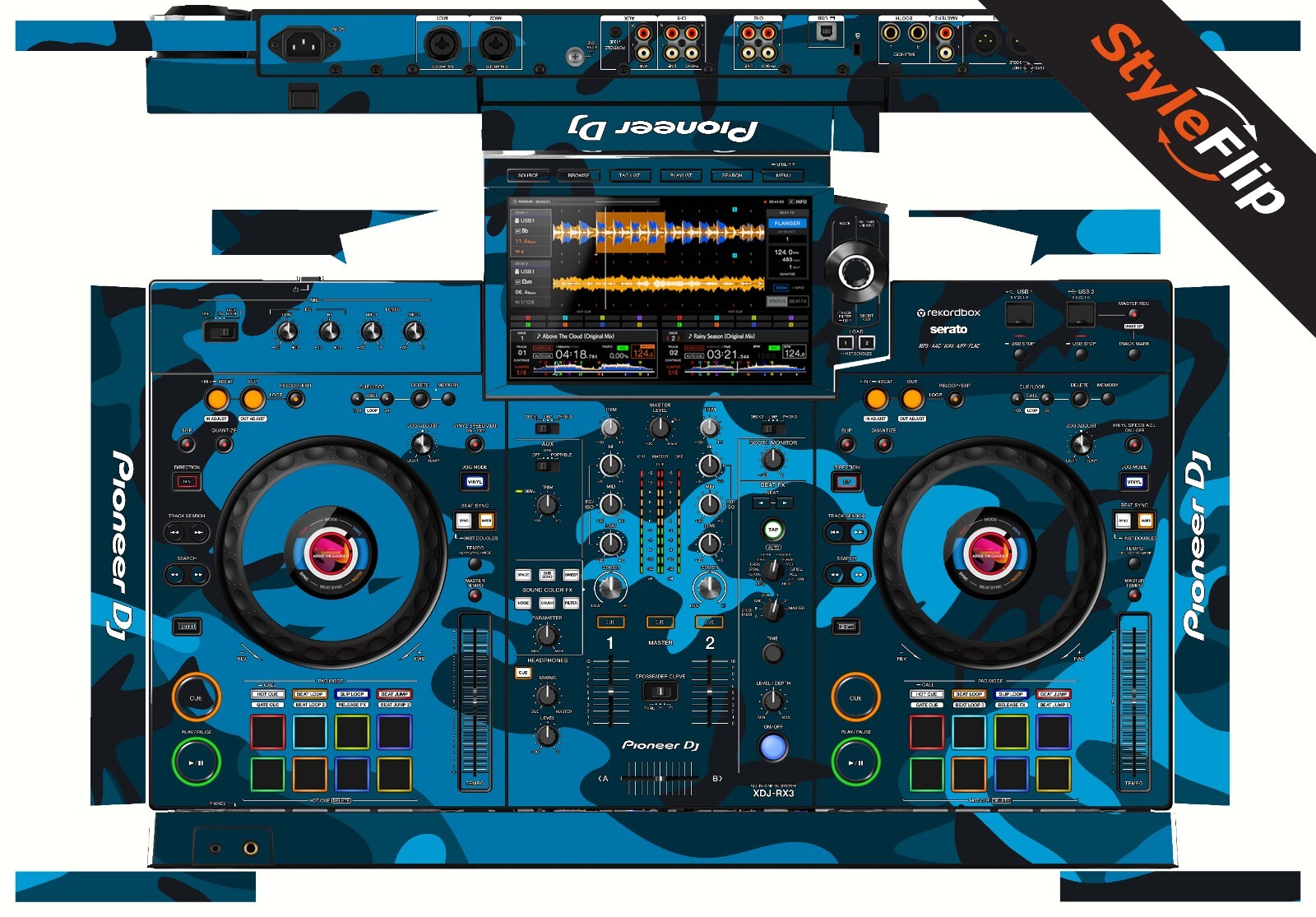 Pioneer XDJ-RX3 Skin | Blue Camo | Protective Decal | StyleFlip