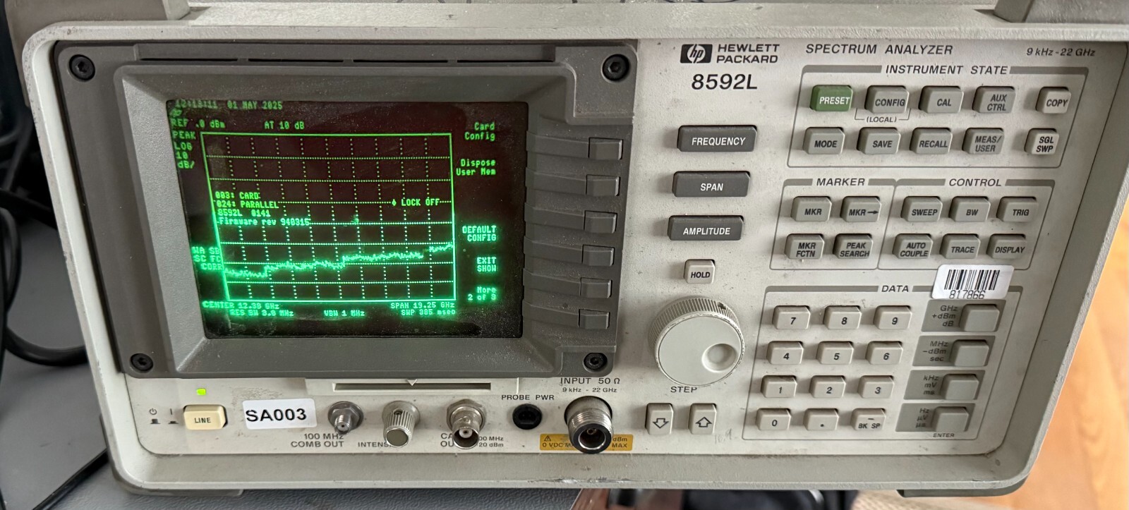 HP 8592L Sprectrum Analyzer