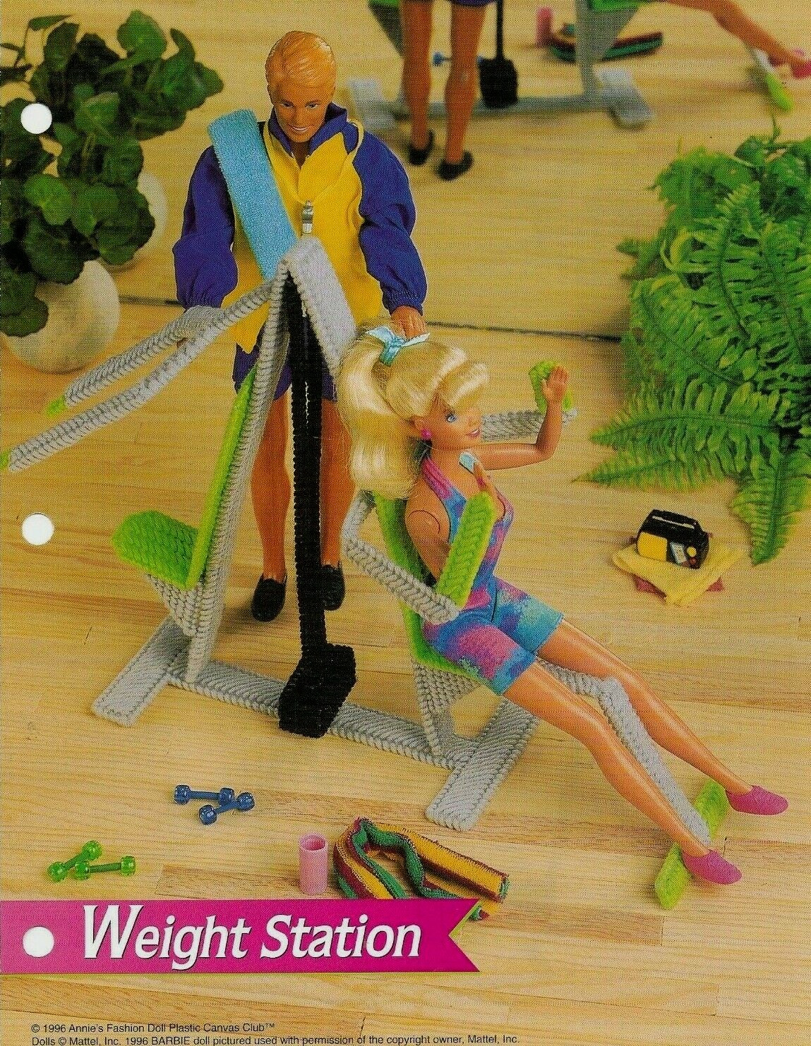 NEW WEIGHT STATION FASHION DOLL ANNIE'S PLASTIC CANVAS PATTERN INSTRUCTIONS