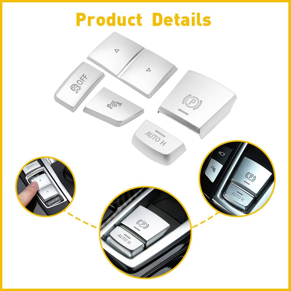 Handbrake Gear Shift Panel Switch Button Cover For BMW 5 Series F10 2010-2017