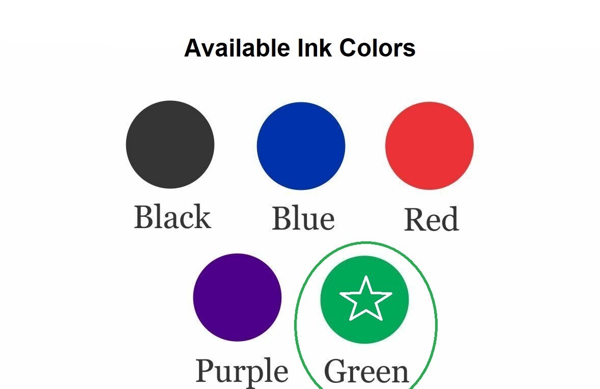 Ideal 4926 Self Inking Stamp Green Ink