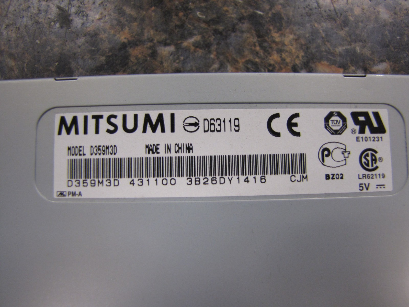 MITSUMI D359M3D 3.5" Floppy Disk Drive White -NICE - NC28