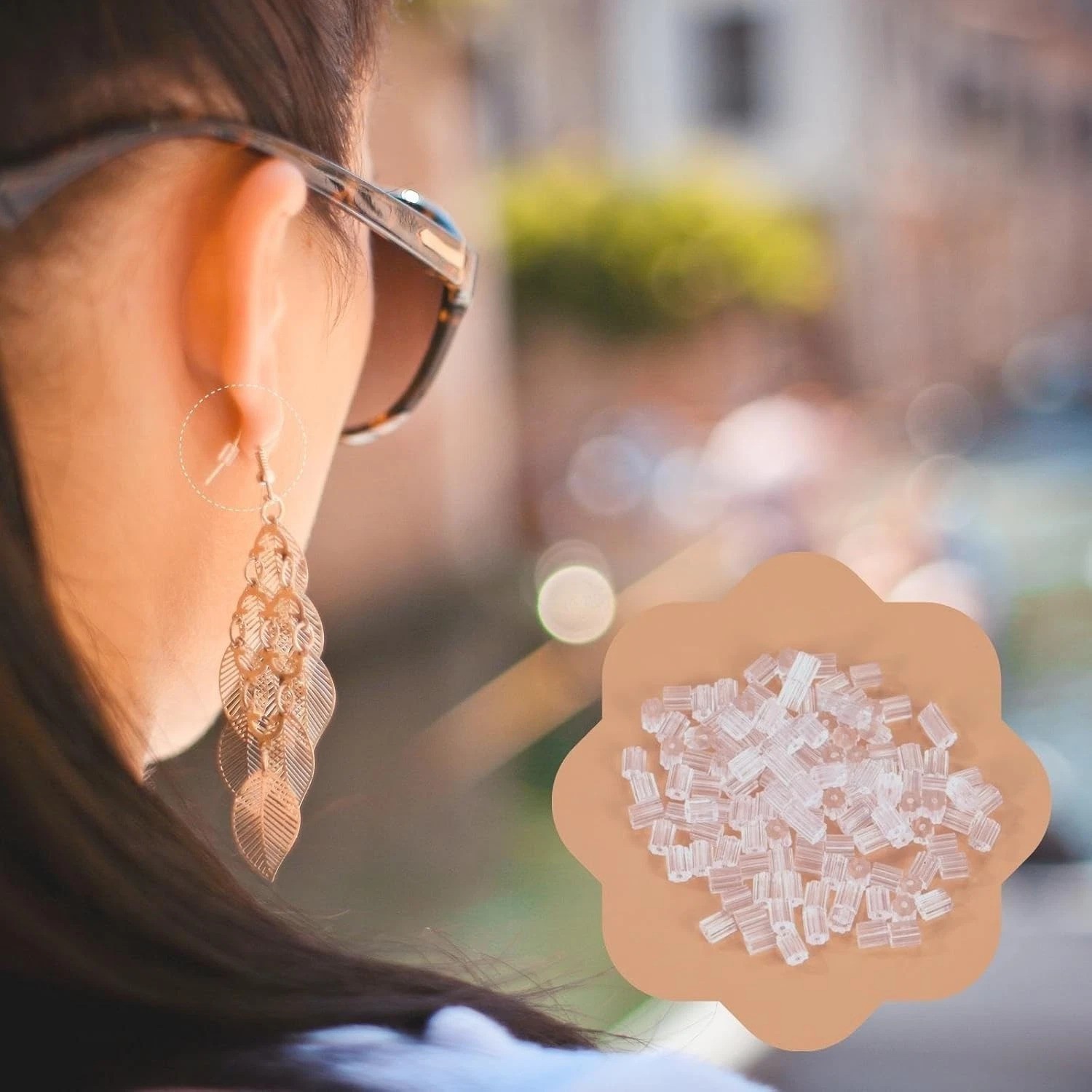 200 Silicone Earring Backs - Lightweight, Invisible & Perfect for DIY Projects