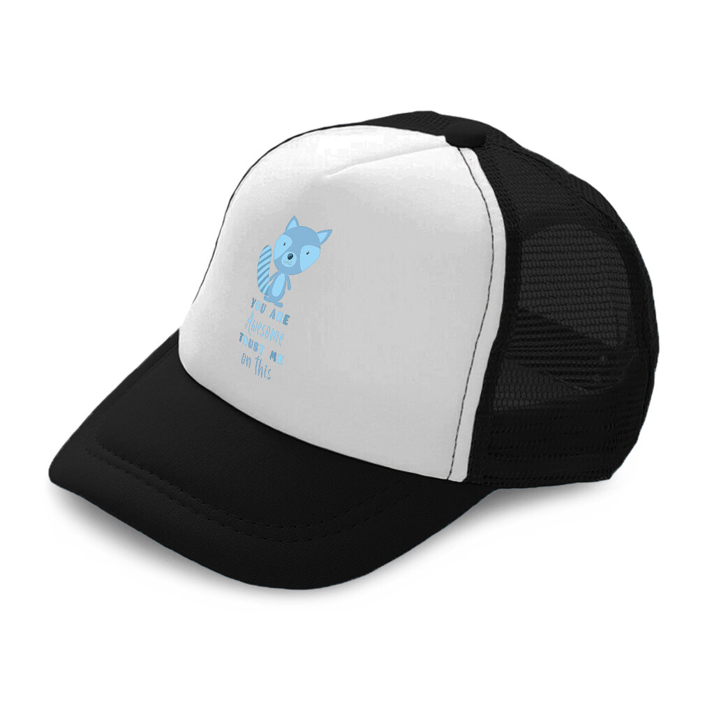 Kids Trucker Hat You Are Awesome Trust Me on This Boys Caps & Girls Caps