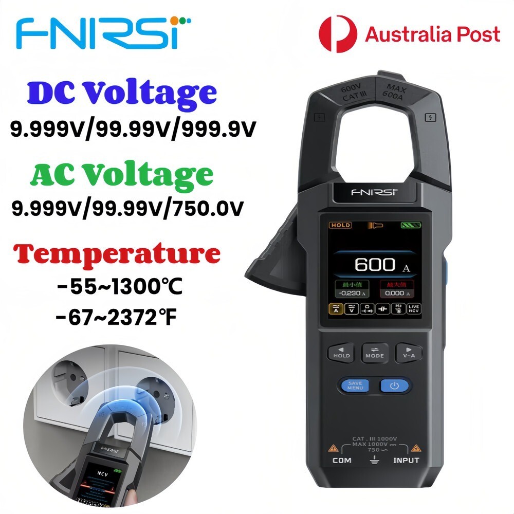 FNIRSI Current Clamp Meter 10000 Counts Digital Multimeter AC DC NCV LCD Diode