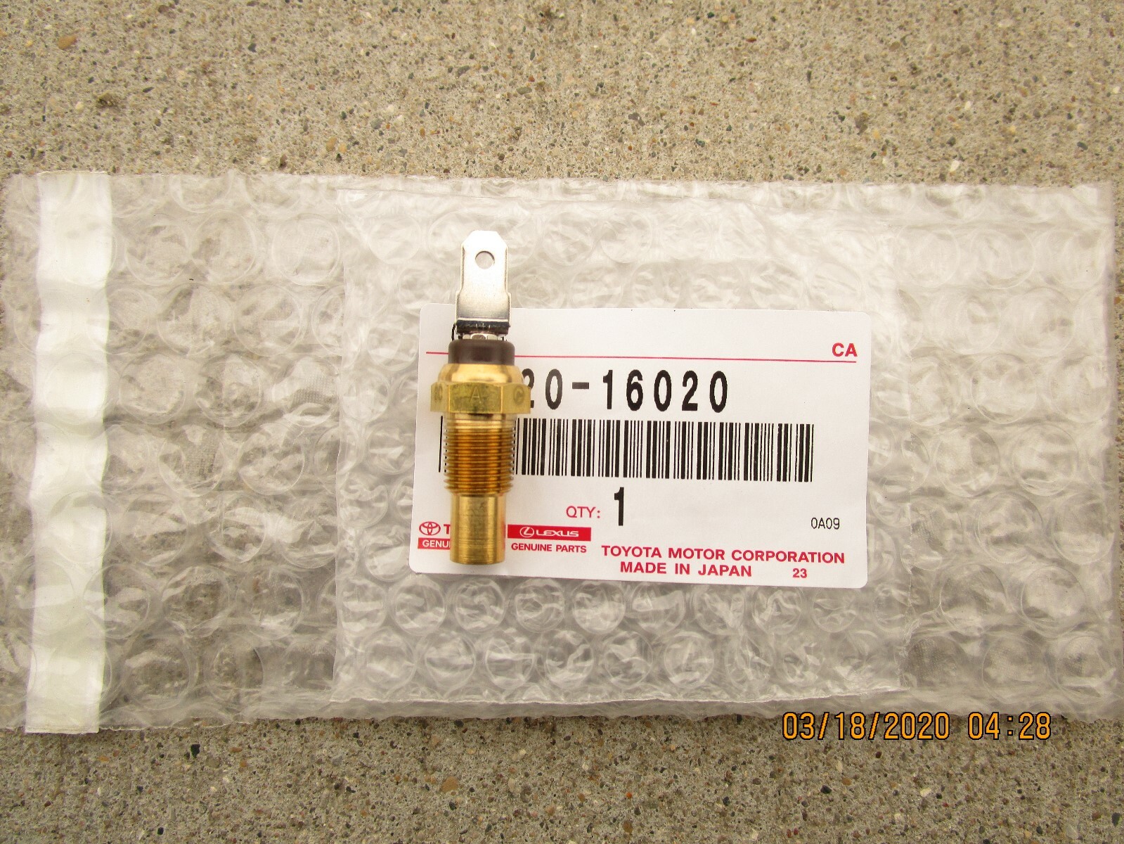 96 - 02 TOYOTA 4RUNNER 3.4L V6 WATER TEMPERATURE GAUGE SENDER SENSOR OEM NEW
