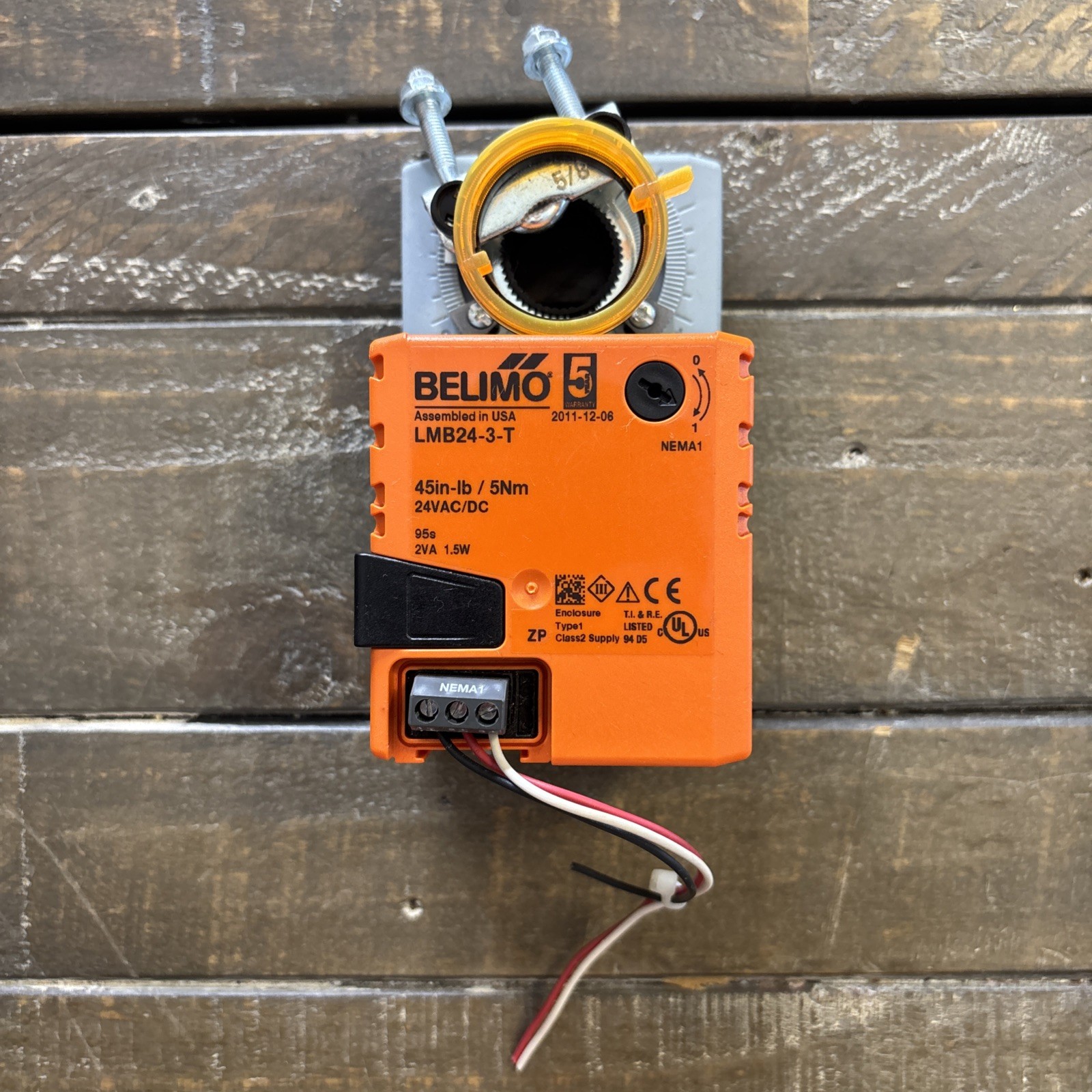Belimo LMB24-3-T Actuator for HVAC Damper Control 24VAC/DC 1.5W 2.0VA NEMA1