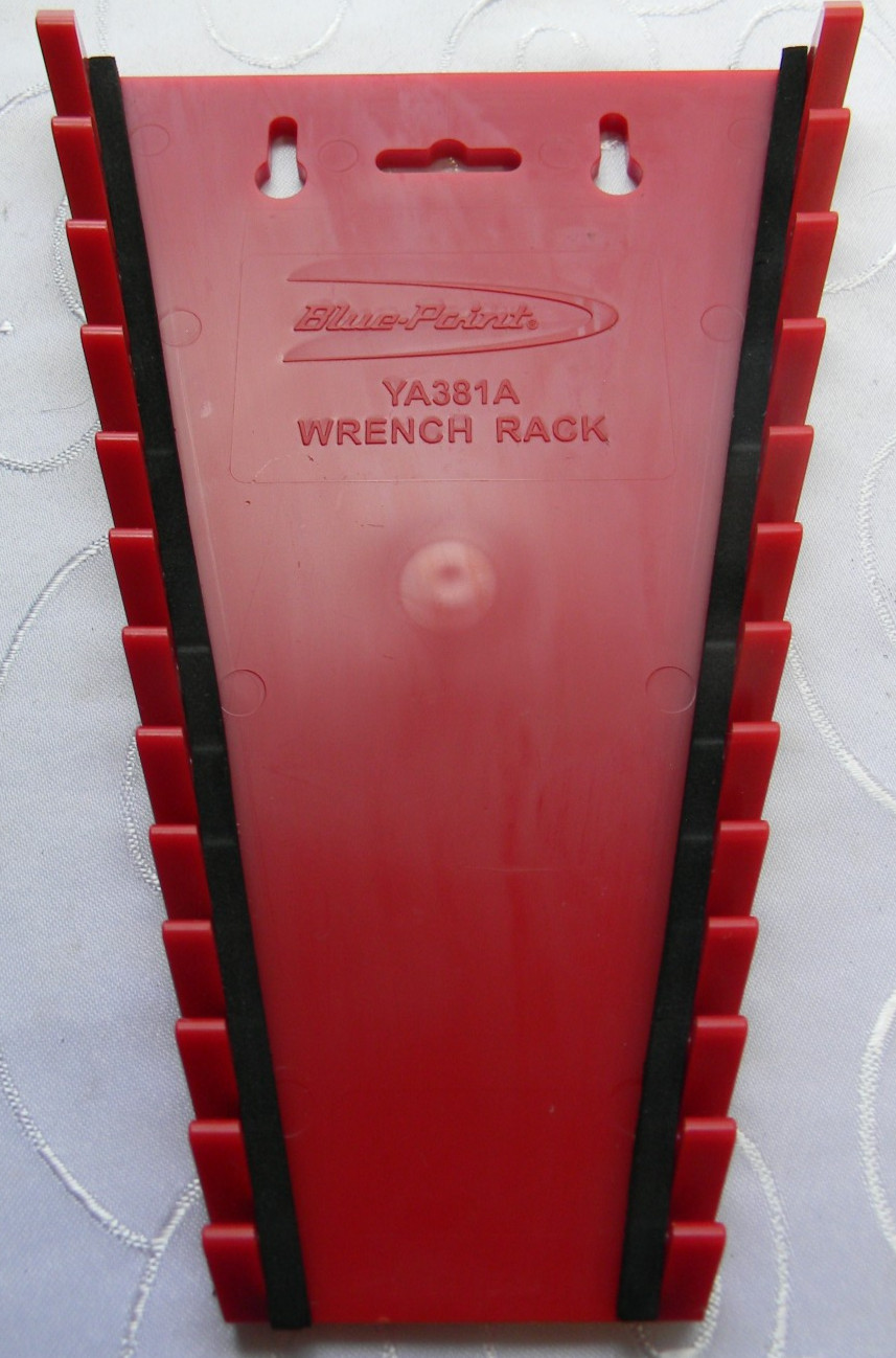 BLUE-POINT RED PLASTIC 12 SLOT WRENCH HOLDER ORGANIZER #YA381A