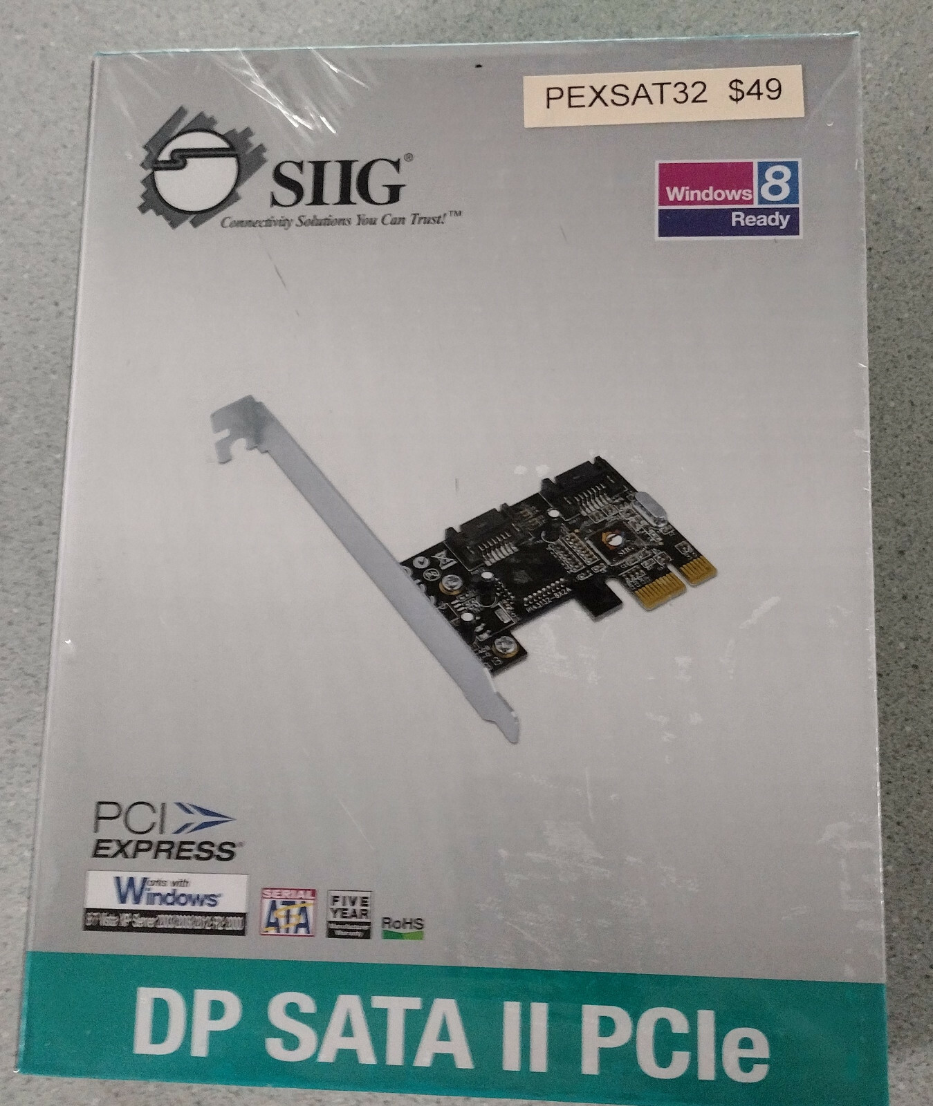 SIIG Dual Port SATA II PCIE Adapter, SC-SAEB12-S1