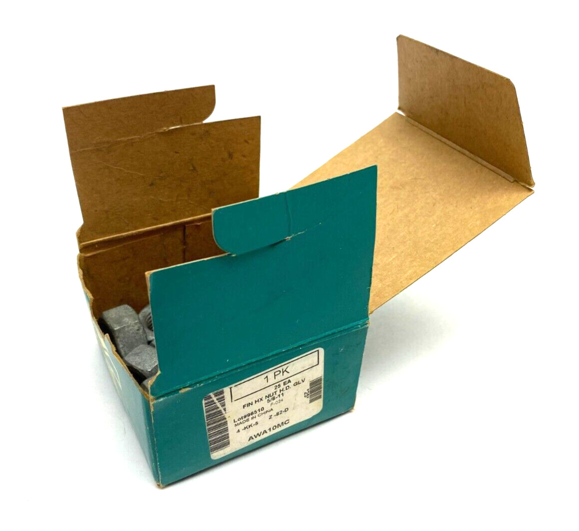 AWA10MC Fin Hex Nut H.D. Galvanized 5/8"-11 F-024 PKG OF 22