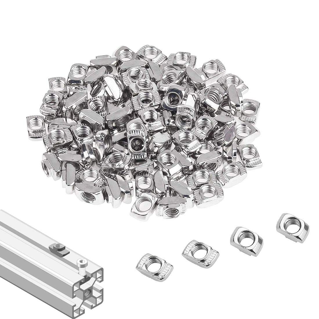 SpzcdZa 2020 Series T Nuts,105pcs M4 Sliding T Slot Nut Hammer Head Fastener ...