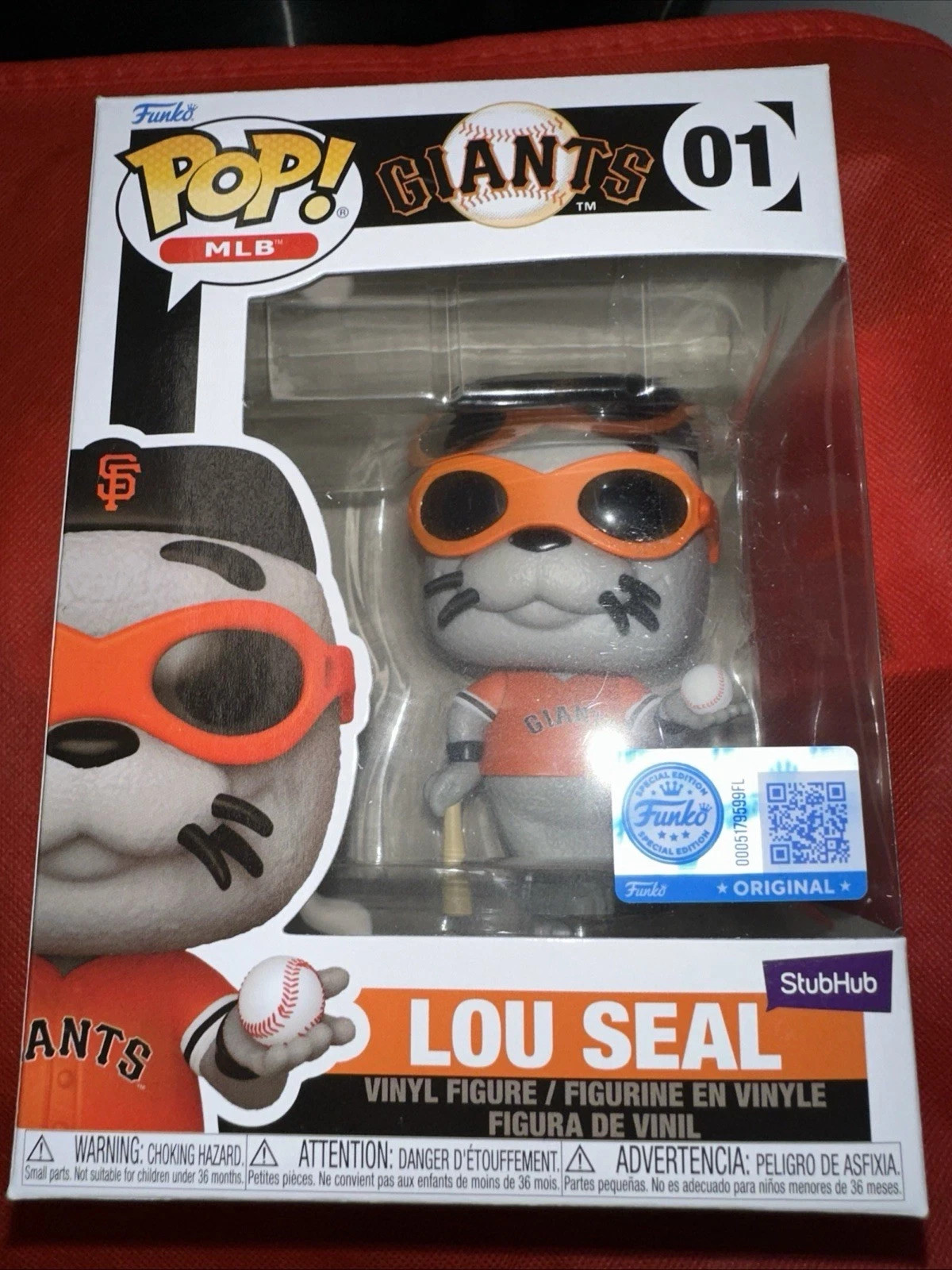 SGA SF Giants 7/27/25 Lou Seal Funko Pop W/PROTECTIVE CASE COVER New Ex-Cond