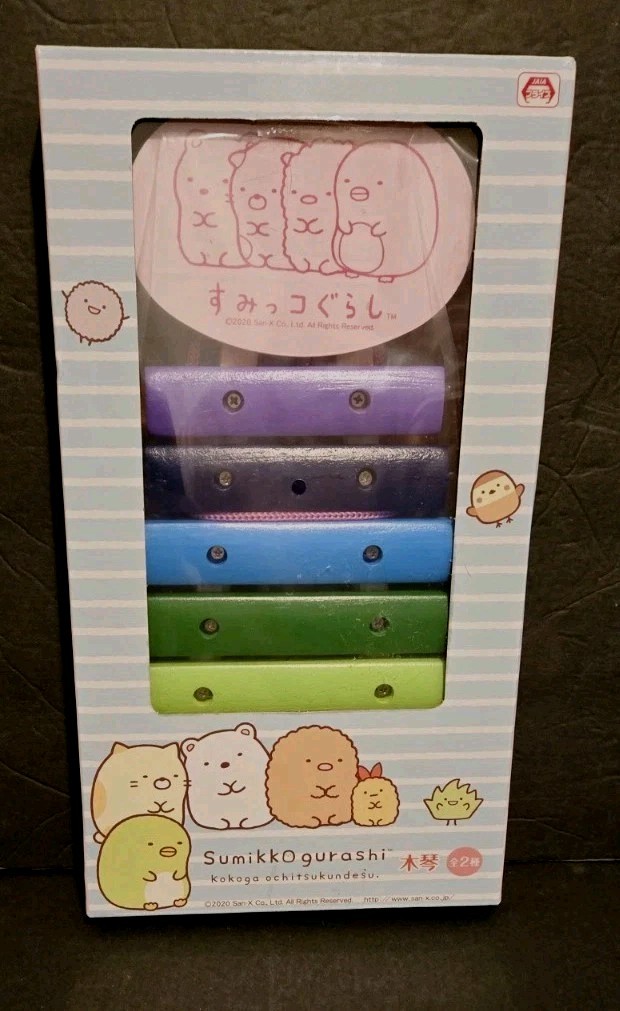 Sumikko Gurashi Pink Wooden Xylophone Toy Kokoga Ochitsukundesu Japan Cute