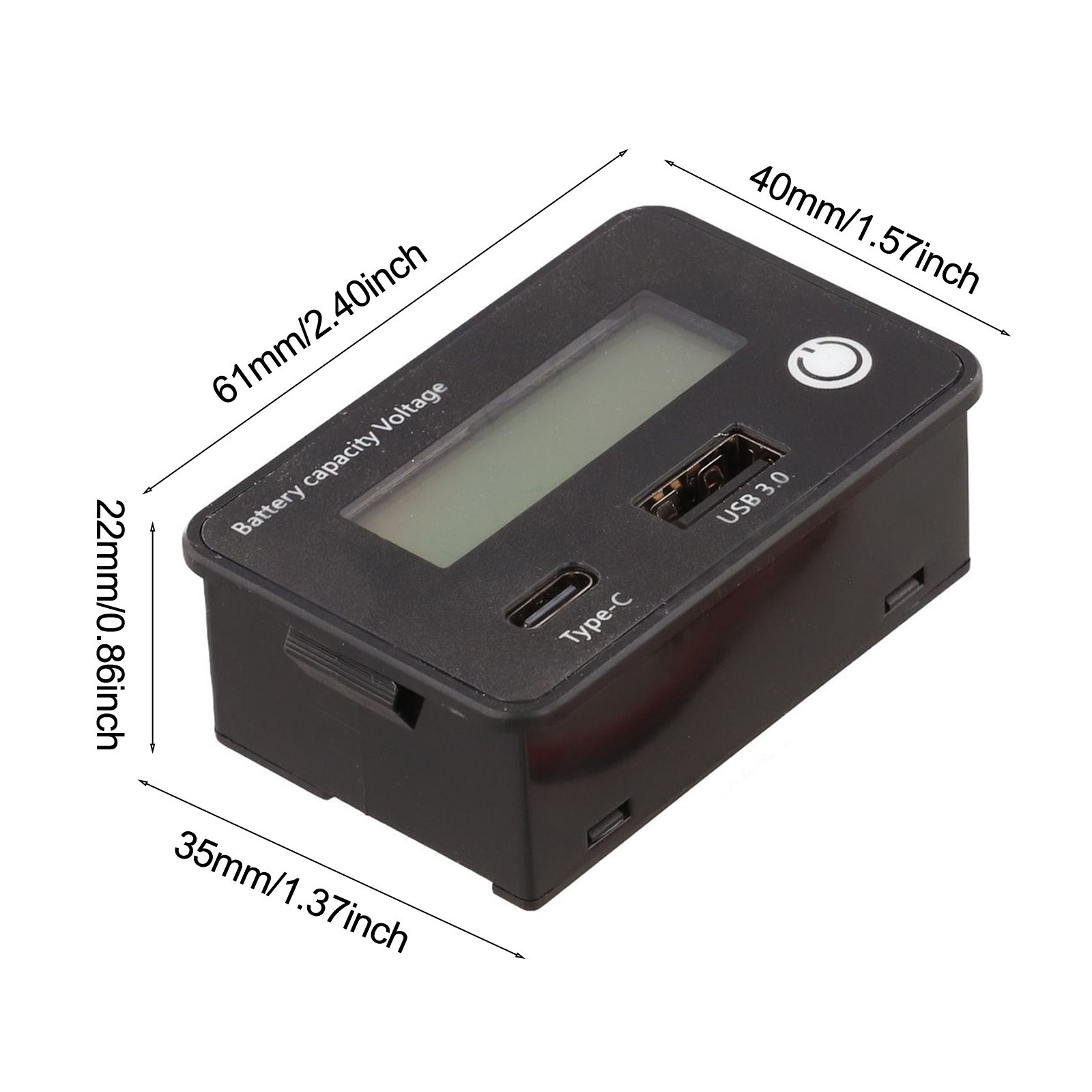 Battery Capacity Indicator Voltage DC8 30V for Car Motorcycle Applications