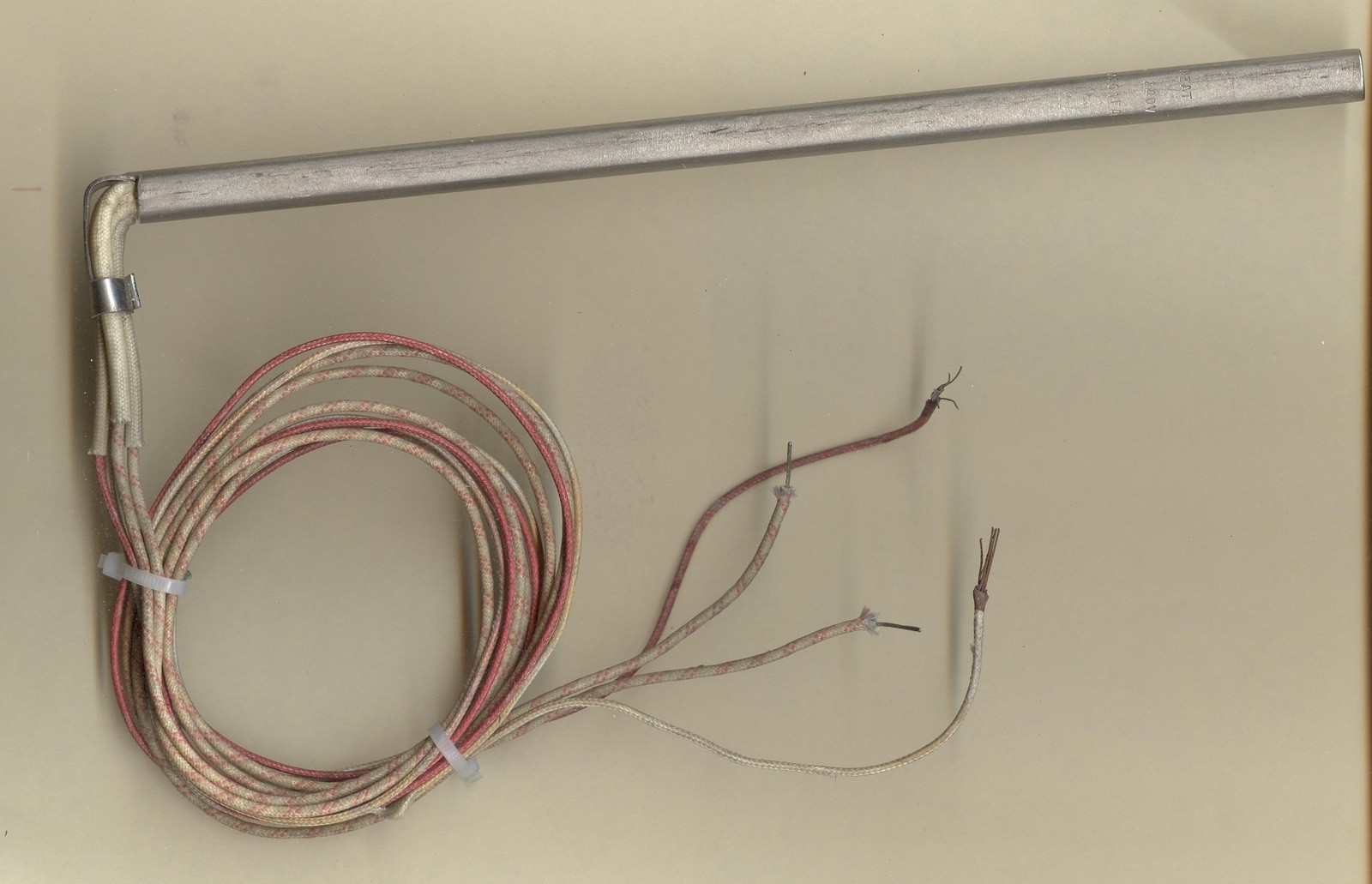 FAST HEAT Cartridge Heater 3/8" Dia X 8.5 " Long 900W 240V 36" Lds & Type J T/C