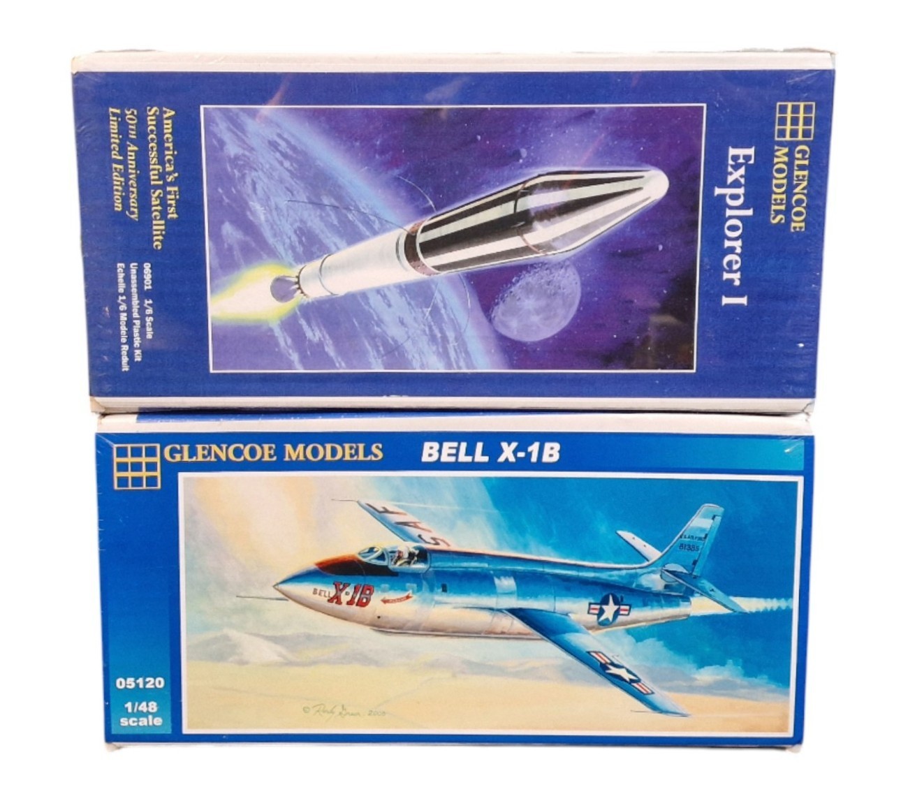 Space & Exploration : Explorer I & Bell X-1B model kits made by Gelcone Models