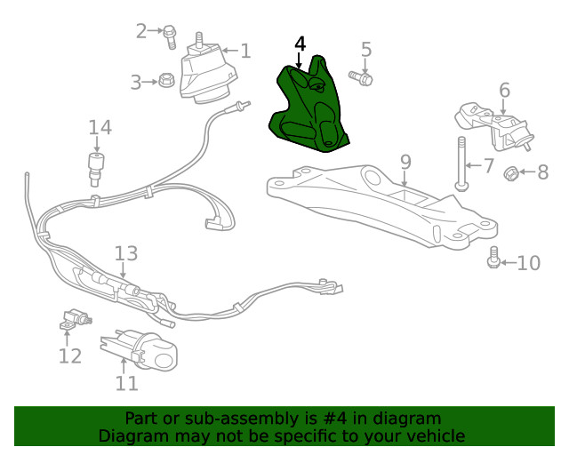 Genuine GM Passenger Side Engine Mount Bracket 23136567