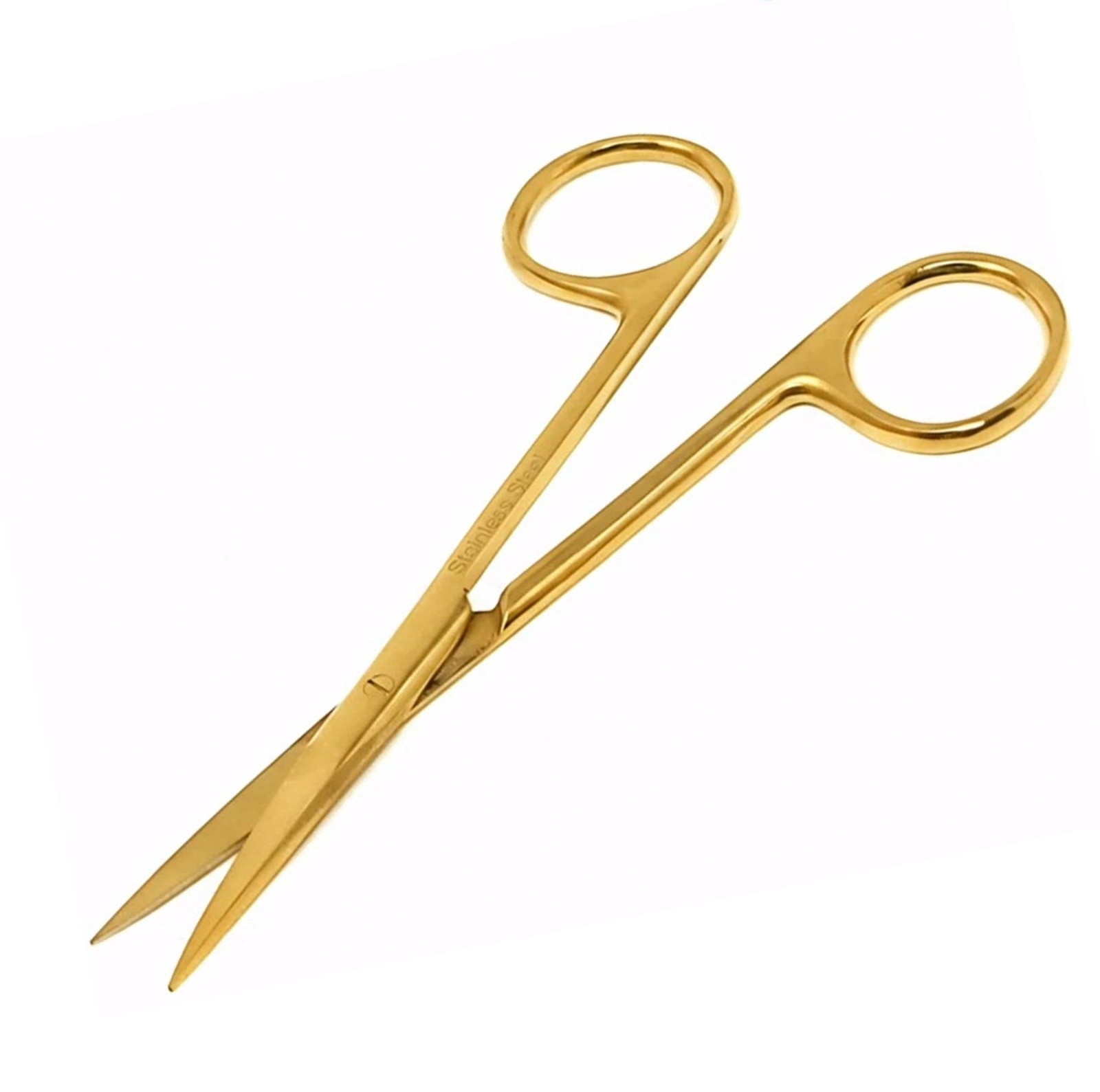 4.5" Micro IRIS Scissors Straight Pointed Tips Dental Veterinary Gold Shears