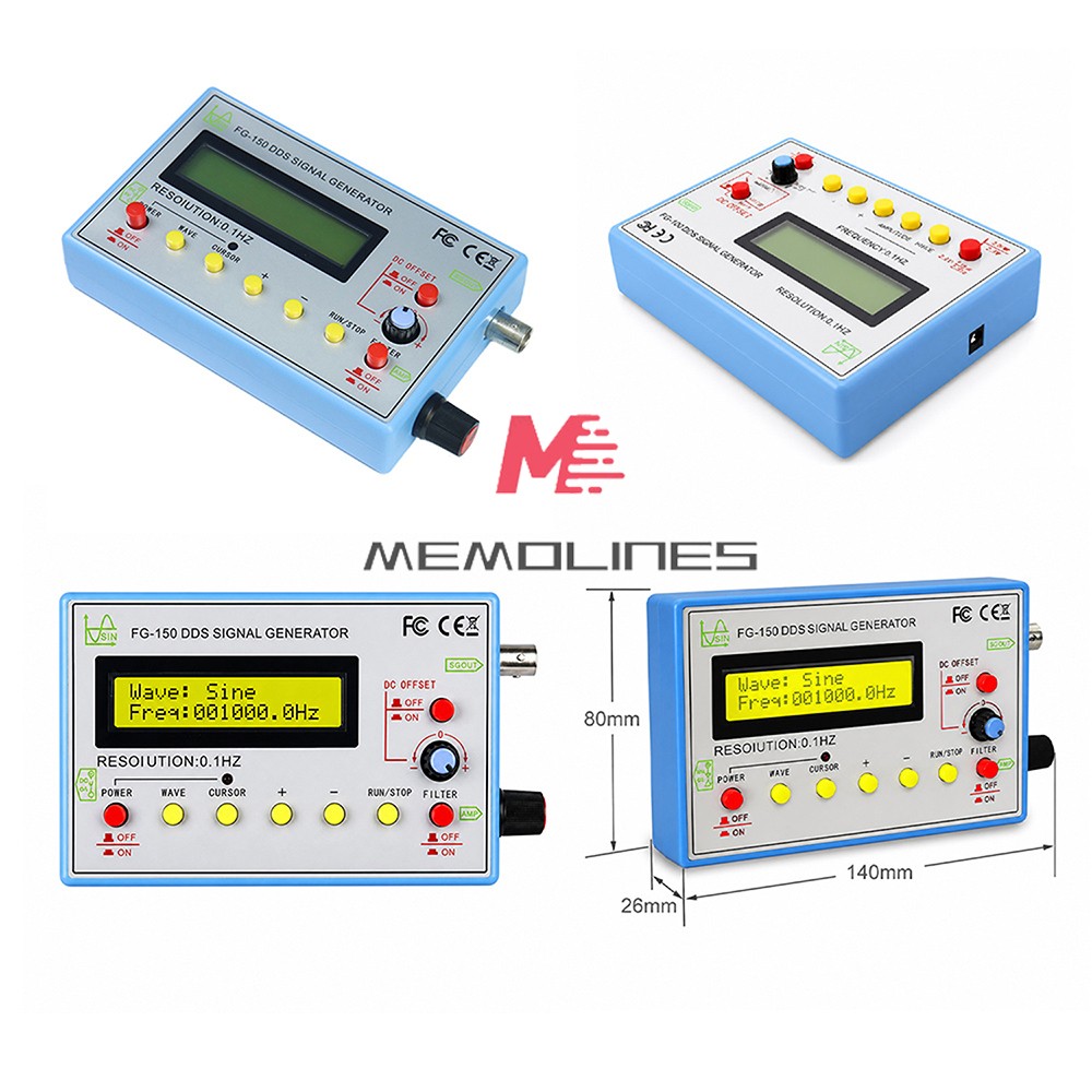 FG-150 DDS High-Precision Frequency Signal Generator with 15 Adjustable Waveform