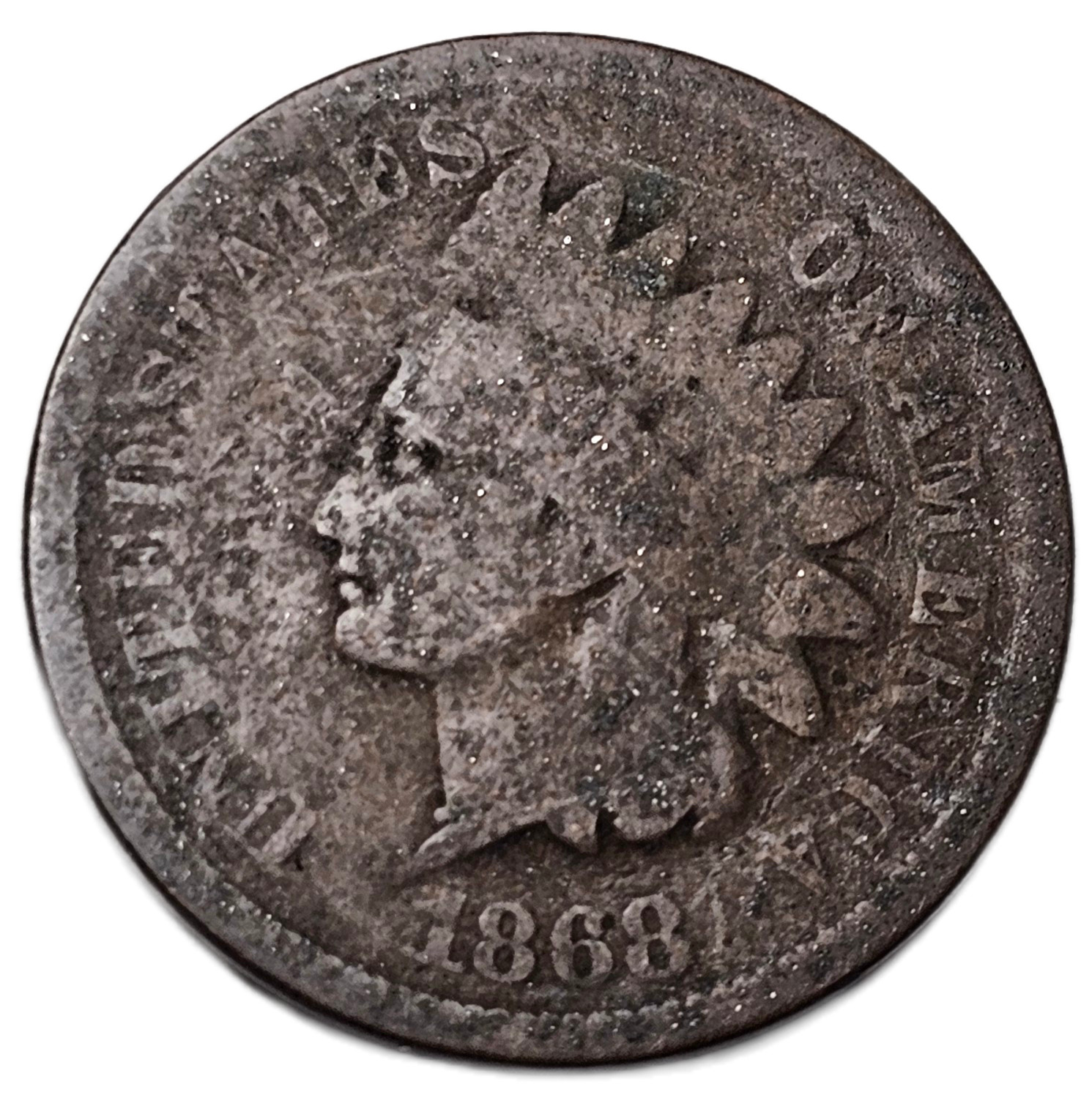 1868 INDIAN CENT GOOD, BN FREE USA SHIPPING