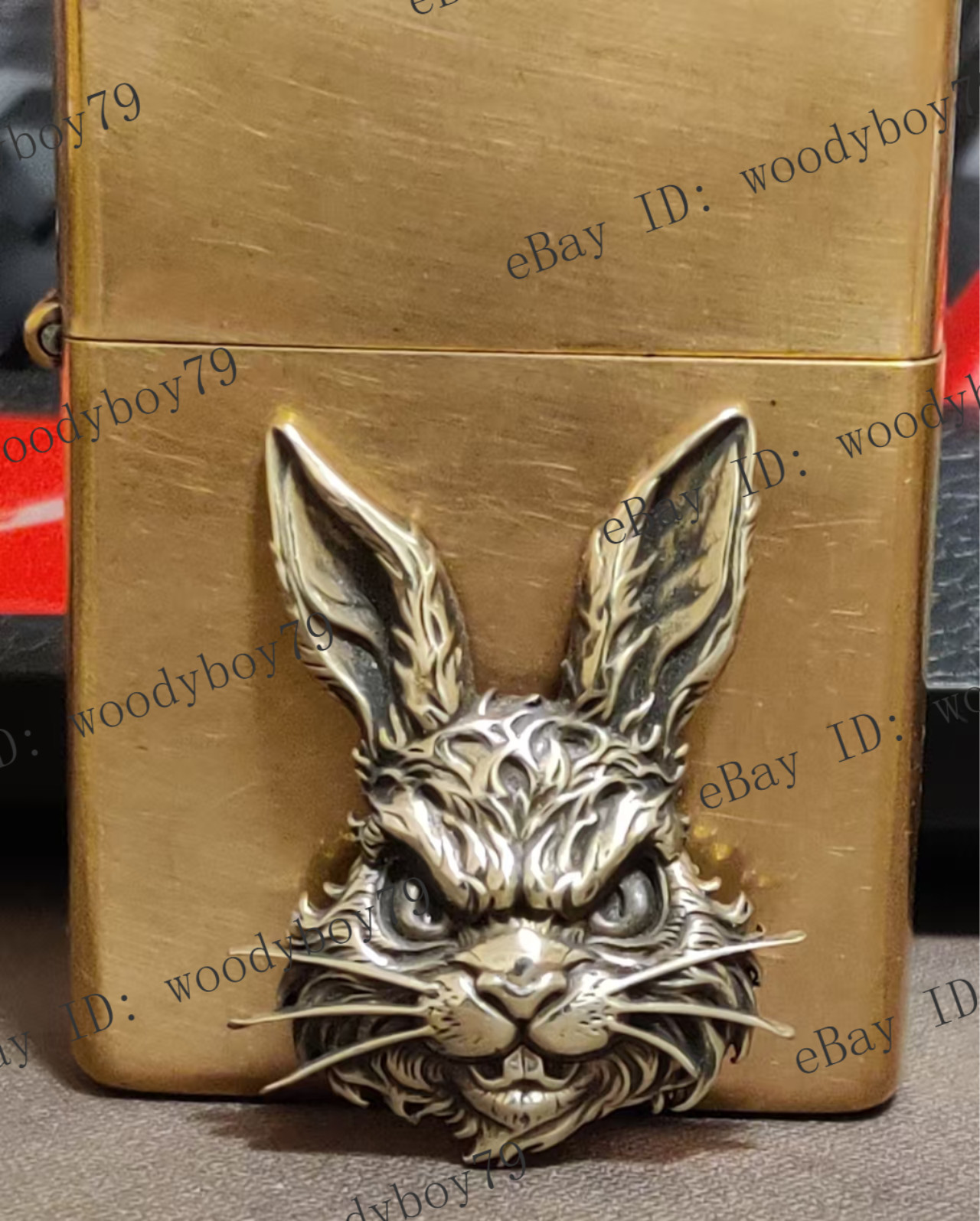 1 pcs Lighter accessories Brass Zodiac Rabbit Badge DIY sticker