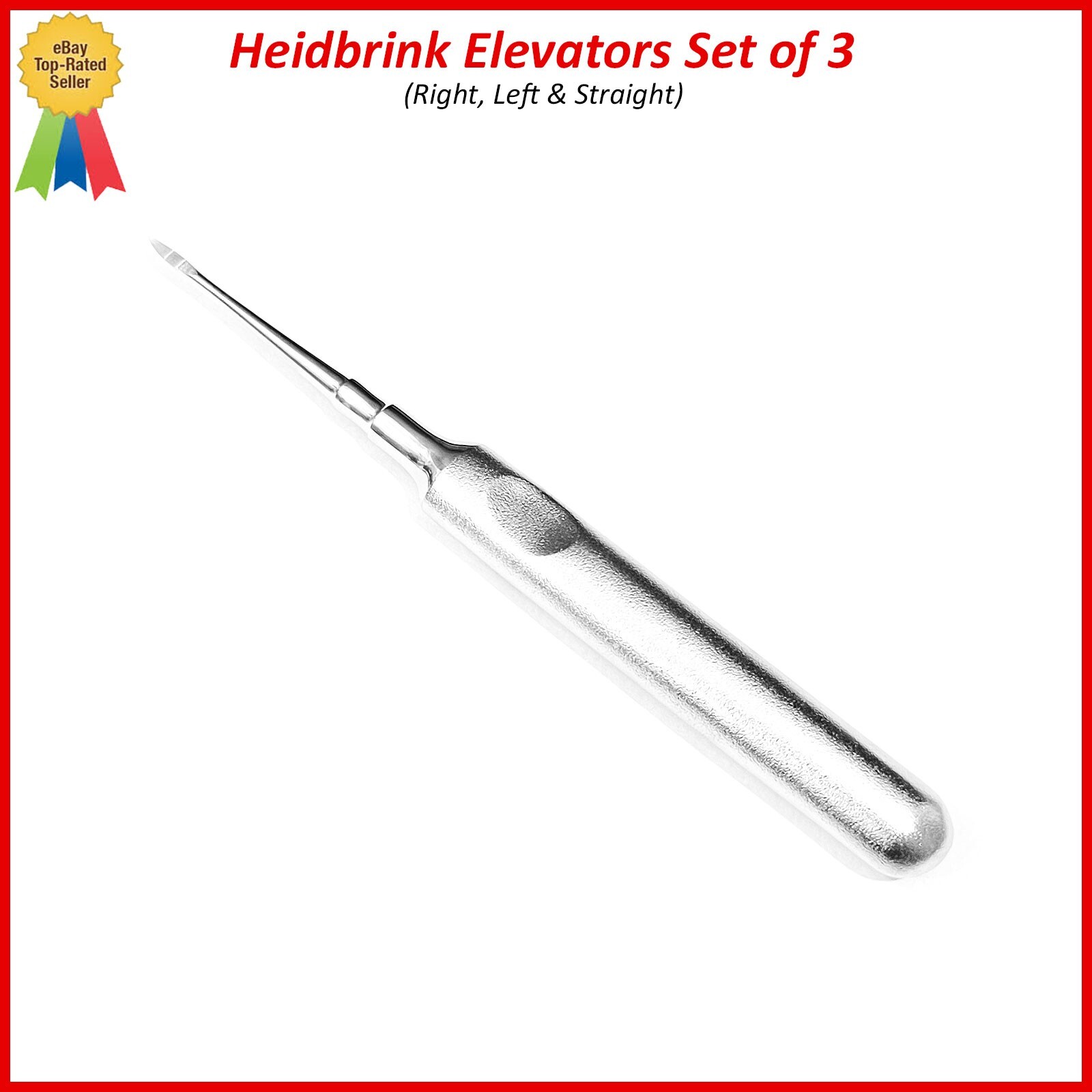 3 Pcs Dental Root Elevators HEIDBRINK Oral Surgery Luxating Root Picker Elevator