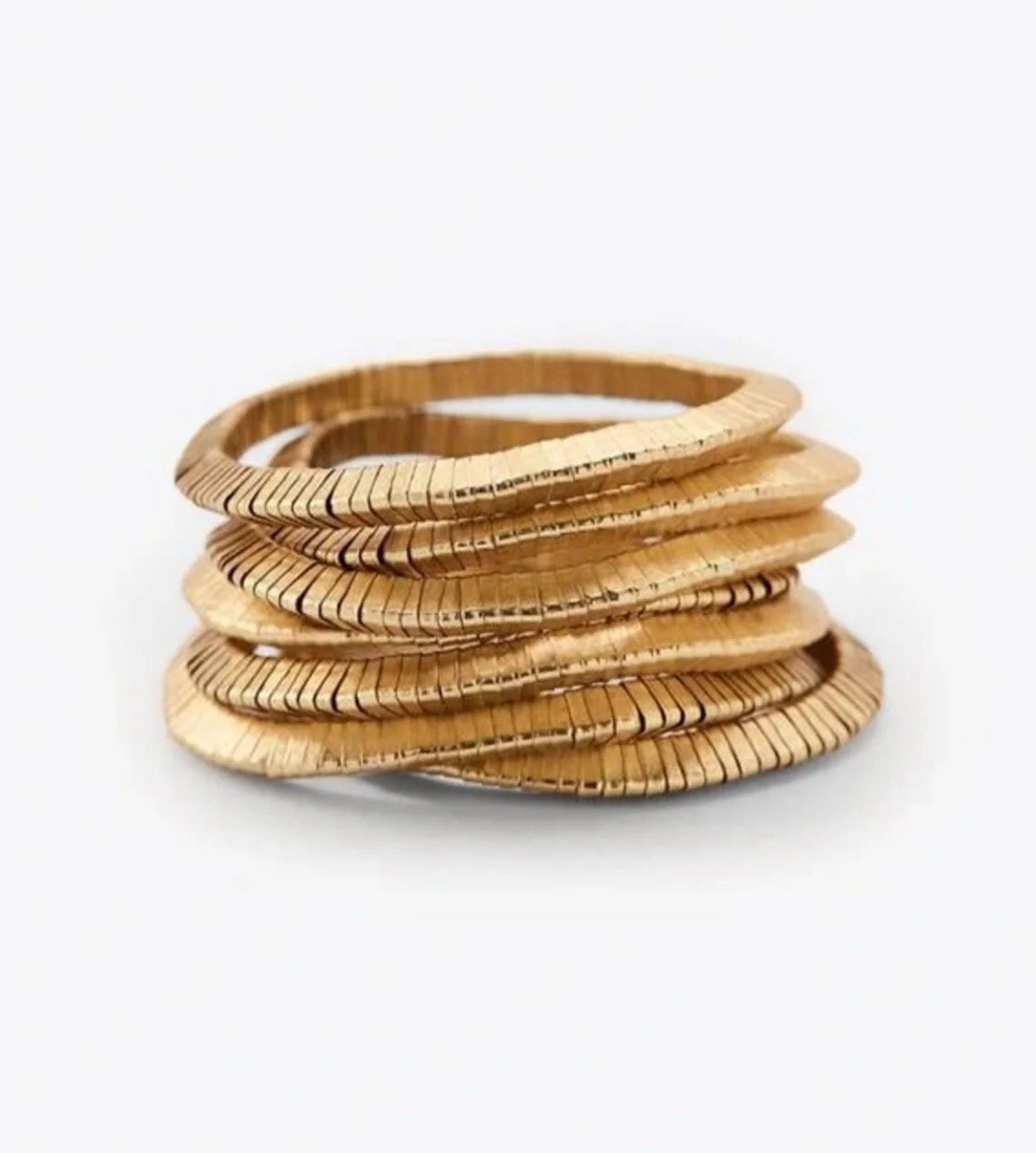 ZARA STYLE PACK OF ELASTICATED BRACELETS GOLDEN TRINNY