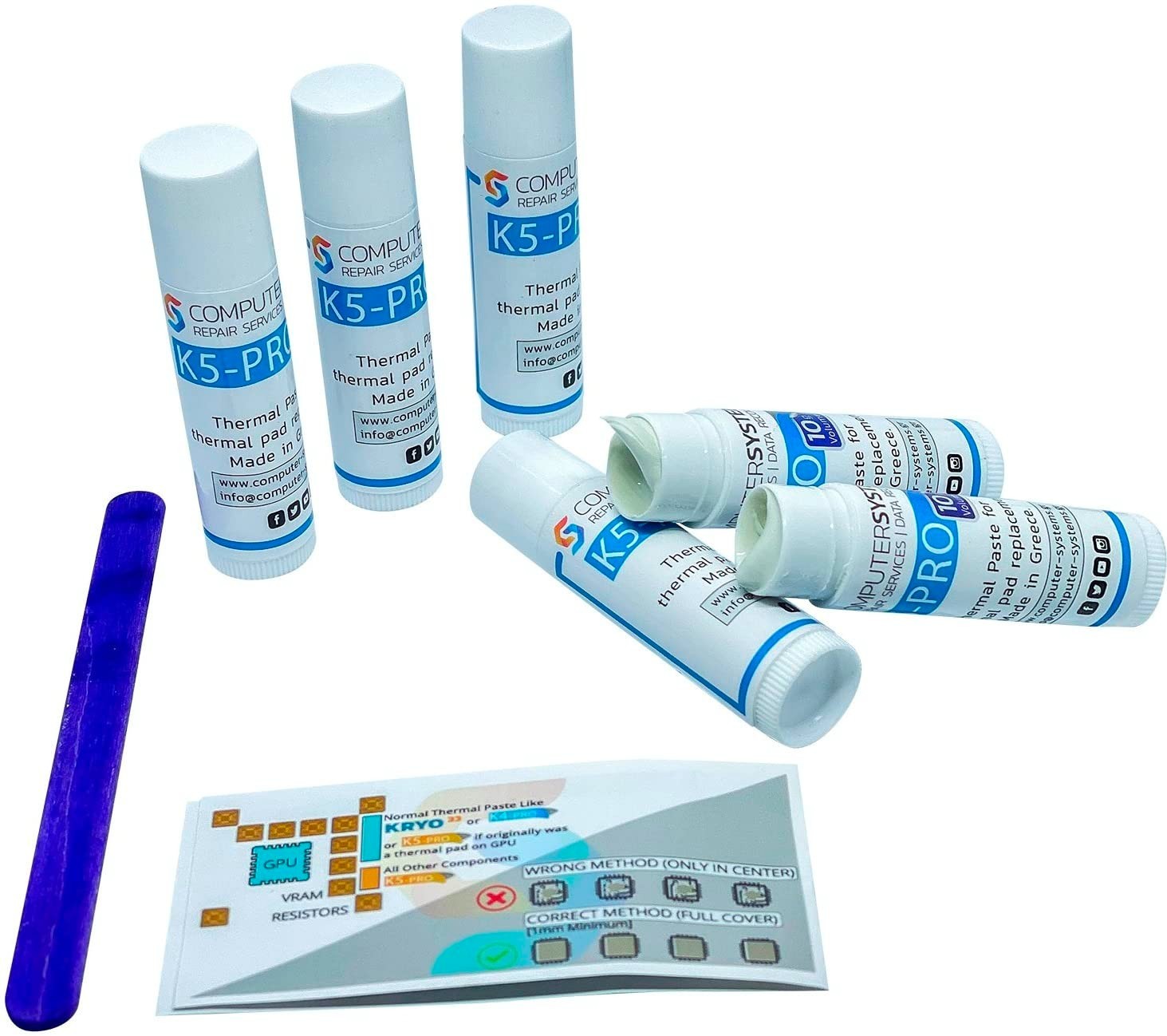 High-Performance 6X10g Thermal Paste for Laptop & Console Cooling - Viscous Putt
