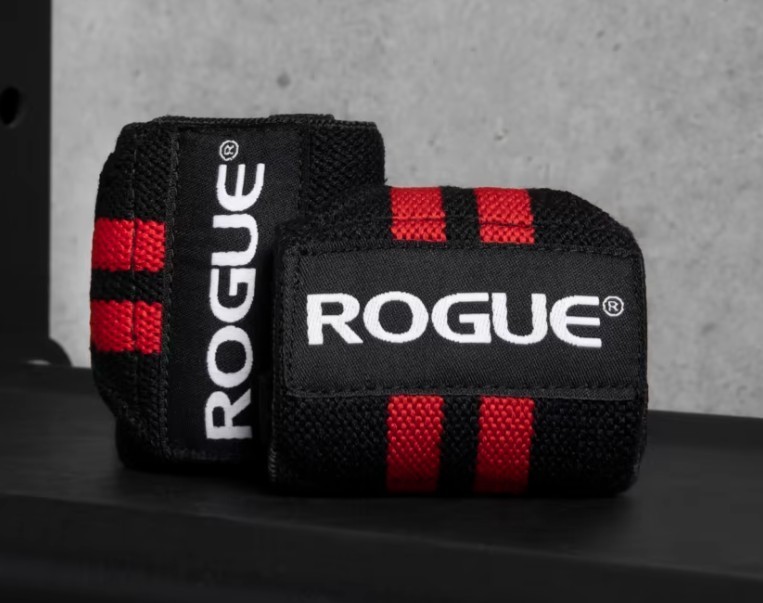 Rogue Fitness Wrist Wraps, Short 12", Black/Red, Power/Weight Lifting