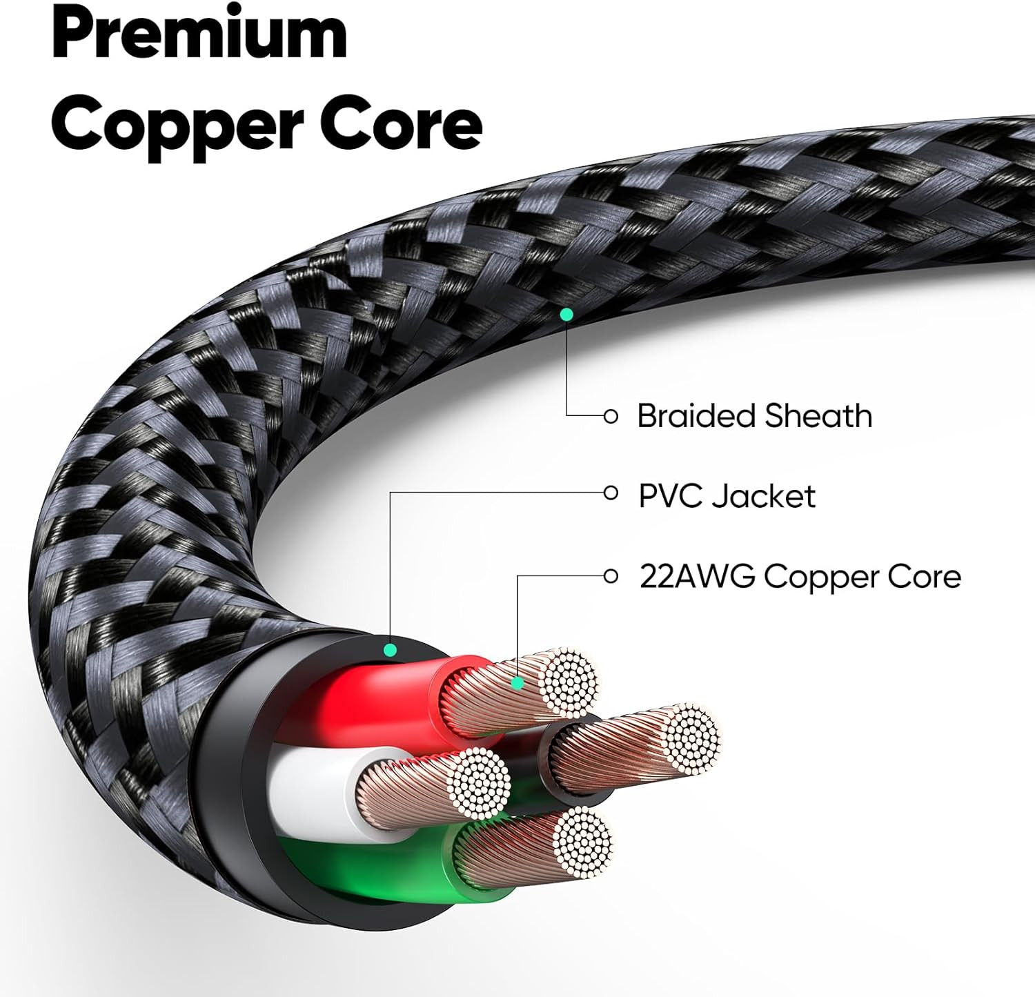 Micro USB Cable 20 Ft, PS4 Controller Charging Cable, Extra Long Micro USB Braid