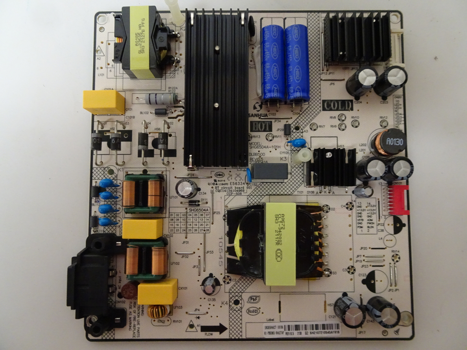 LG 65UP7000PUA.CUSFLH Power Board 81-PBE065-H4A27AP, SHG6504A-101H