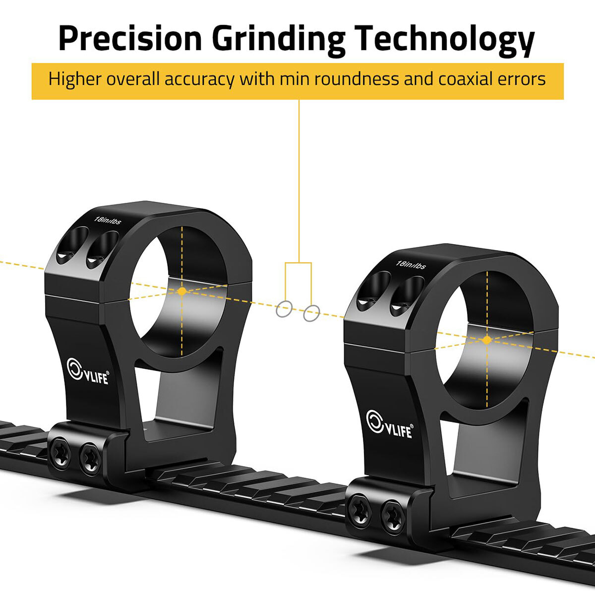 30mm Extra High Profile Scope Ring Precision-Milled Dual Rings Scope Mount 1Pair
