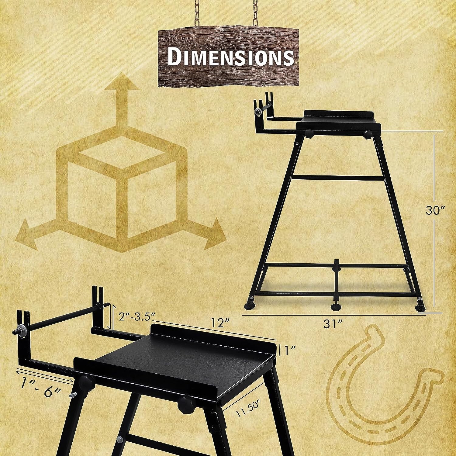 Simond Store blacksmith forge kit Stand compatible with all single burner forge