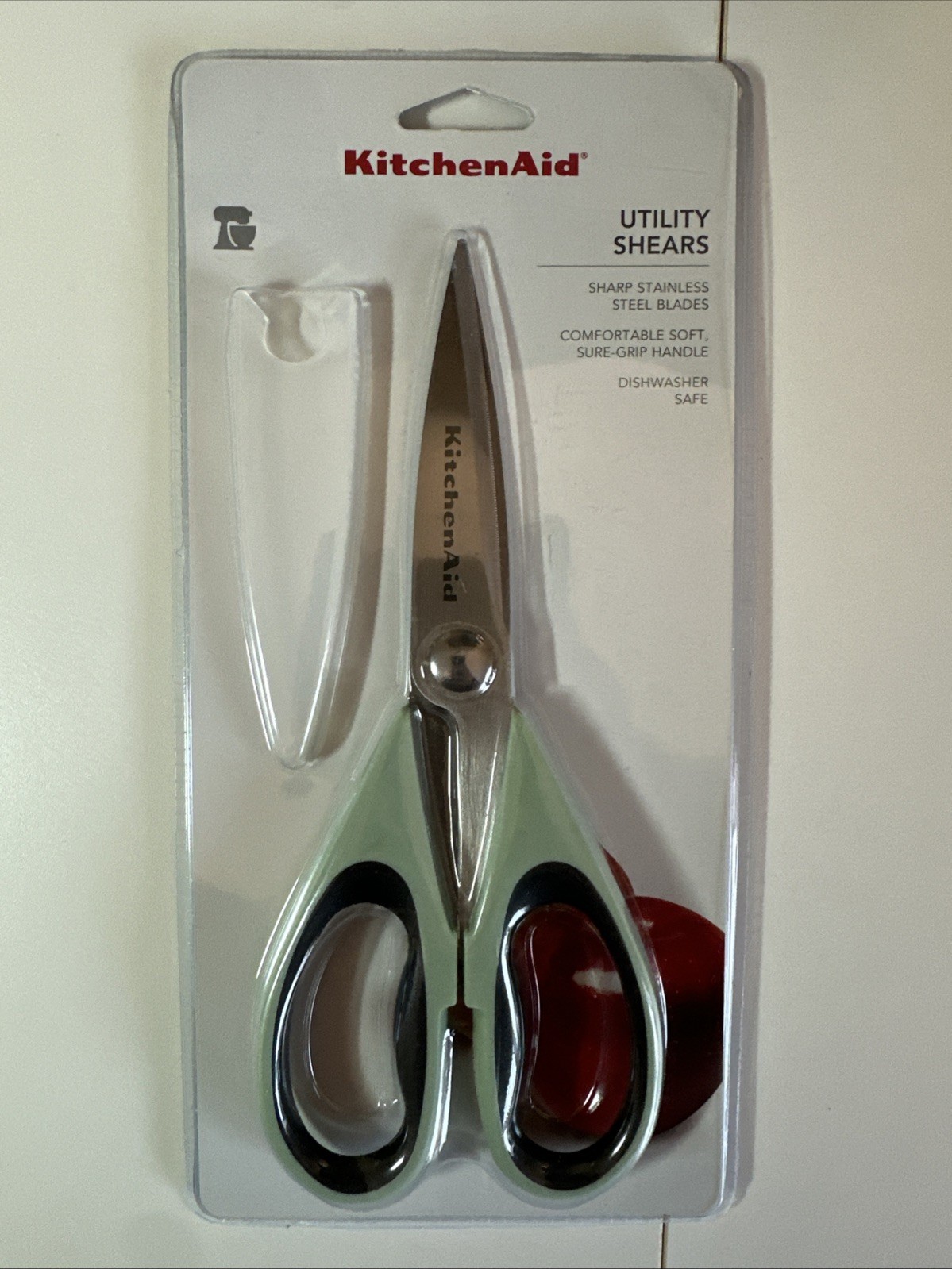 Kitchenaid Utility Shears, NEW, W/ Blade Sheath, Mint Green