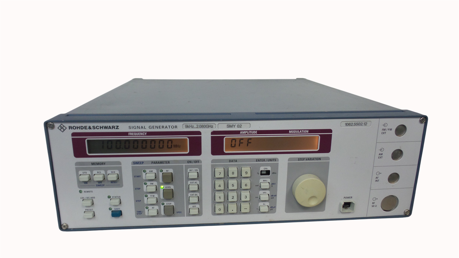 Rohde & Schwarz Signal Generator SMY 02 1062.5502.12  9kHz..2080GHz