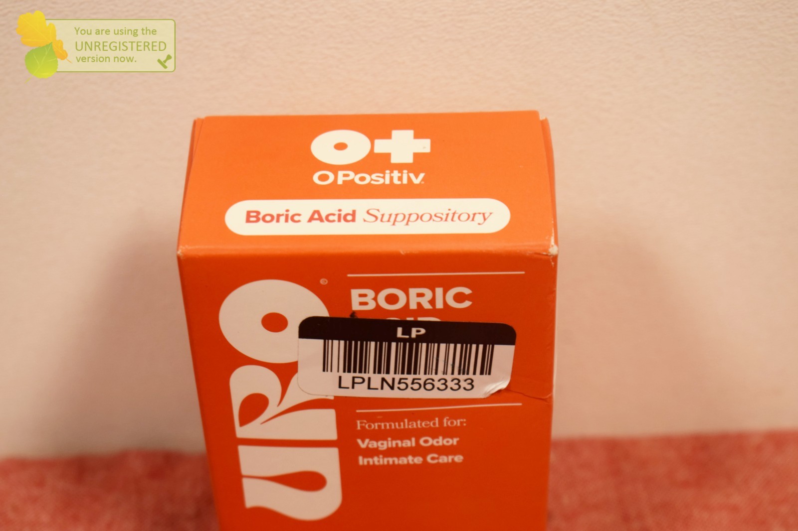 O Positiv URO Boric Acid Suppository 12ct