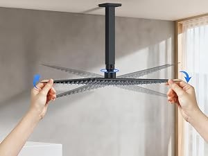 Shower Faucet Set, 10" Ceiling Mount Rainfall Shower System with 2 Rain Shower