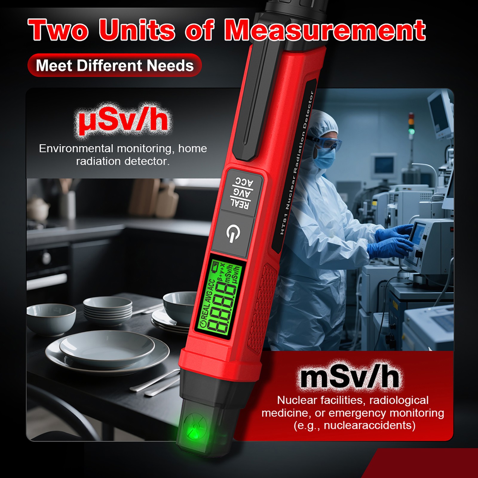 Counter Handheld Radioactive Detector Portable Monitor For β γ And X