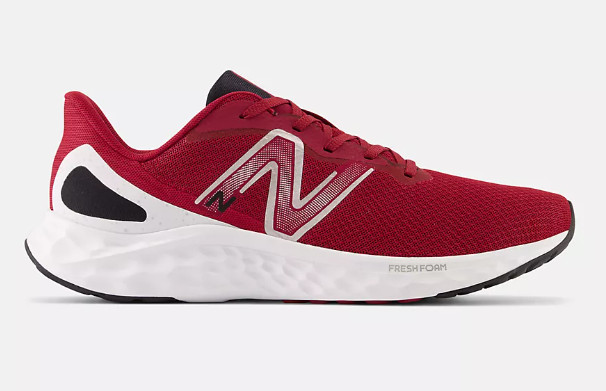New Balance Running Shoes Mens 12 Crimson Red White Arishi V4 Fresh Foam Sneaker